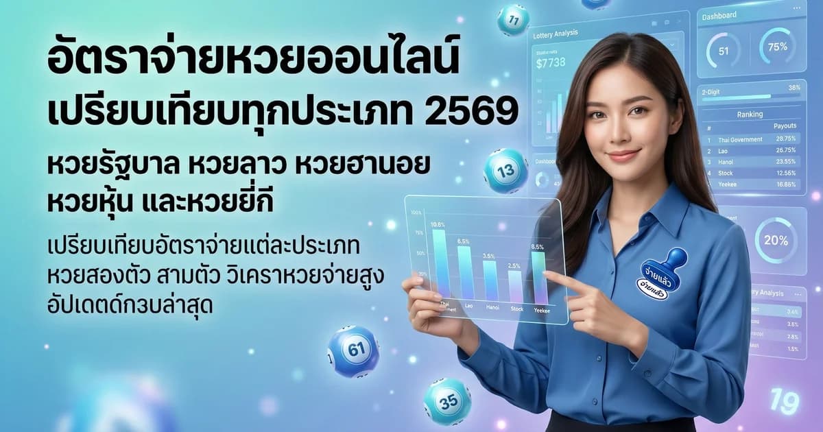 อัตราจ่ายหวยออนไลน์ เปรียบเทียบทุกประเภท 2569