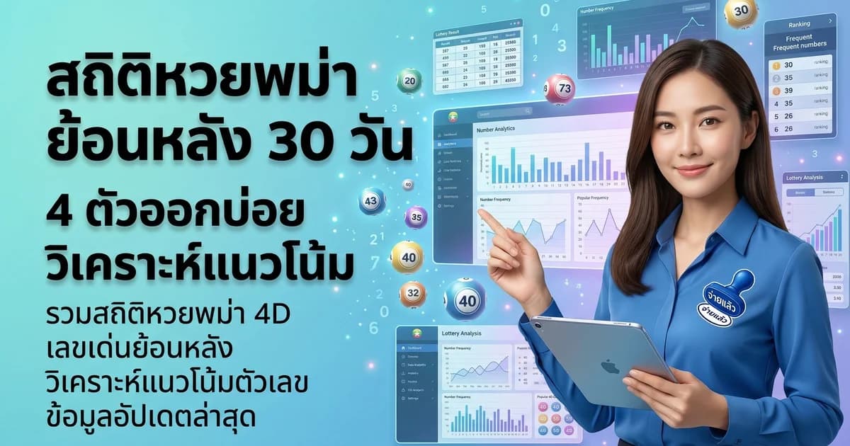 สถิติหวยหุ้นไทย ย้อนหลัง 30 วัน เลขออกบ่อย 2569